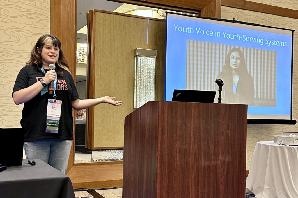 Facilitator-in-Training Grace Wolfman presents at the 2026 Partnerships for Well-Being Institute Conference