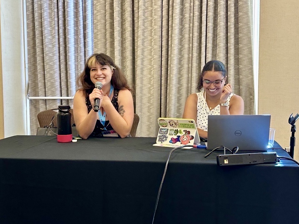 From left to right: Open Doors Facilitator-in-Training Grace Wolfman and the Catalyst Center's Celeste Walley