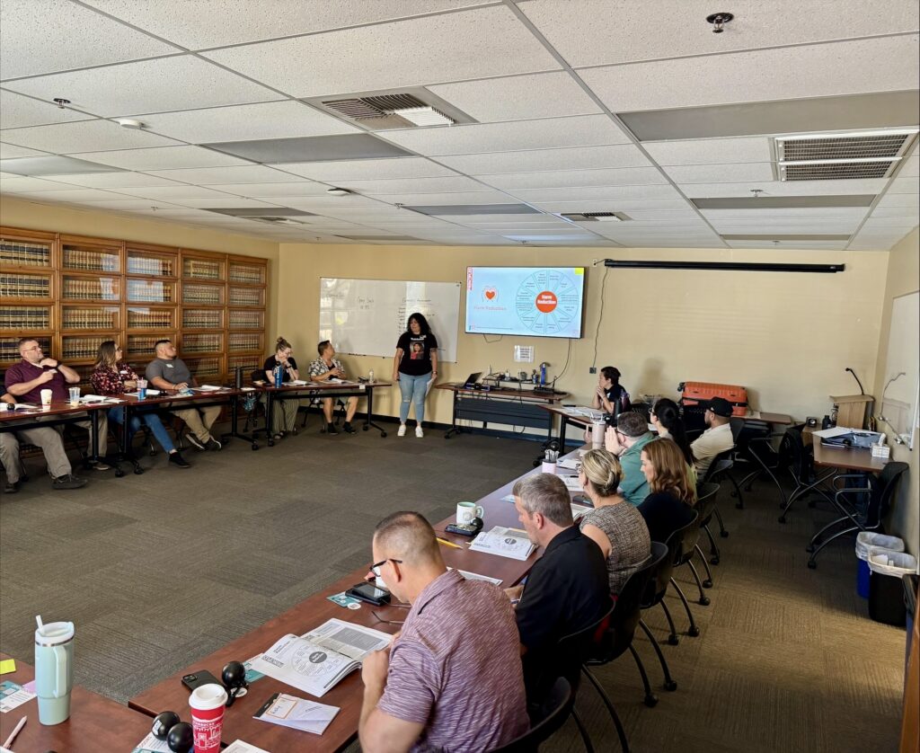 MSW Intern Doris Sanchez co-facilitates her first Core Training for the staff at the Sutter County Probation Department.