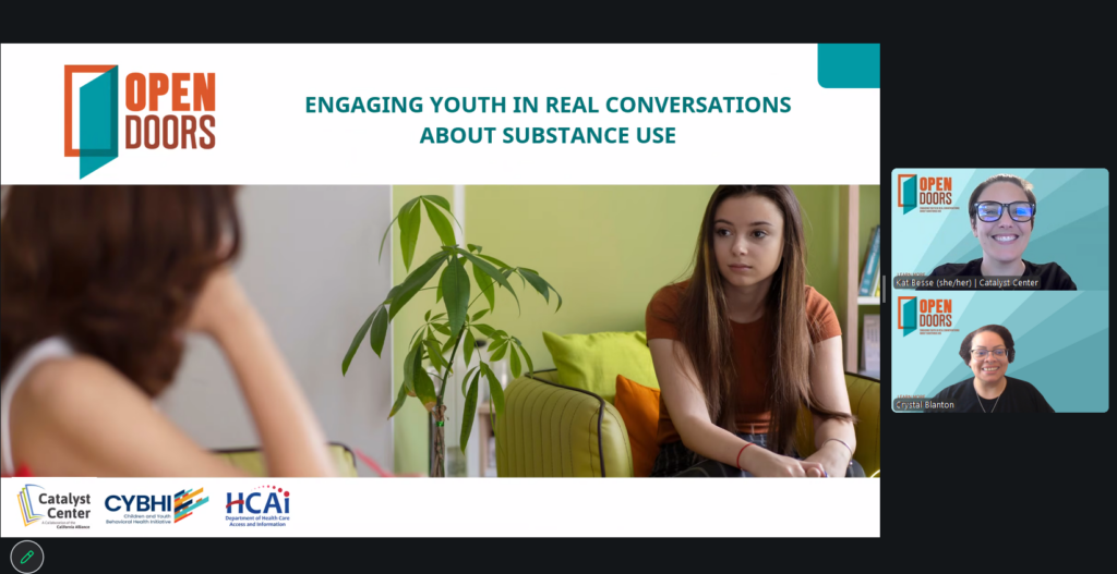 Snapshot from Open Doors' first-ever virtual core training session
