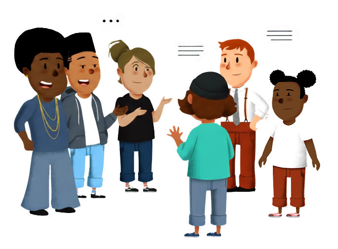 youth standing and talking